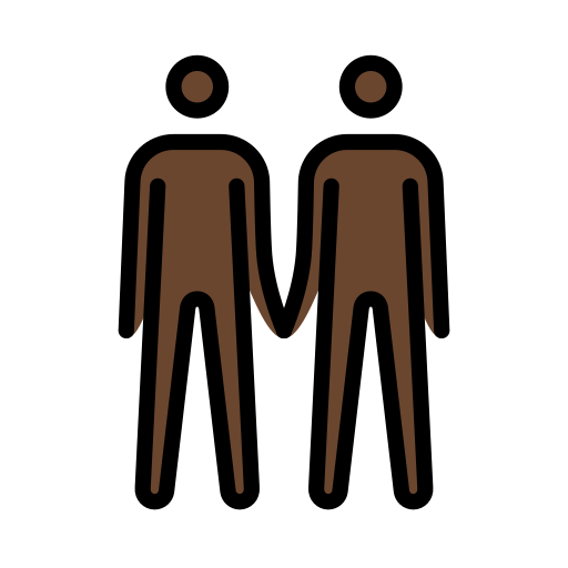 Dois Homens De Mãos Dadas: Pele Escura para OpenMoji 16.0
