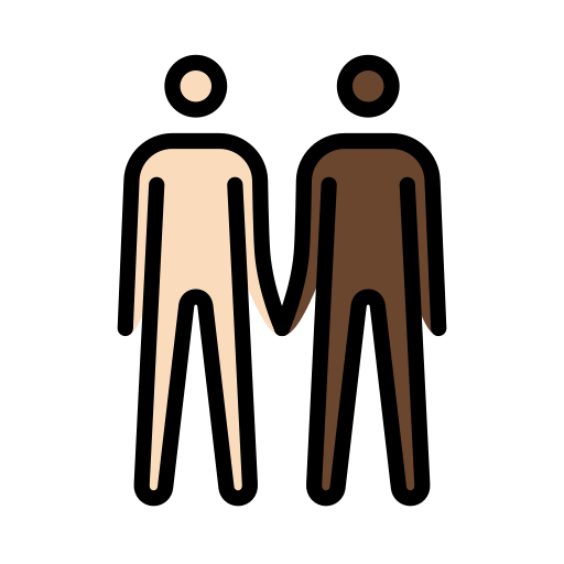 Dois Homens De Mãos Dadas: Pele Clara, Pele Escura para OpenMoji 16.0