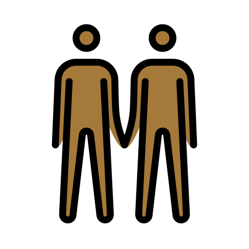 Dois Homens De Mãos Dadas: Pele Morena Escura para OpenMoji 16.0