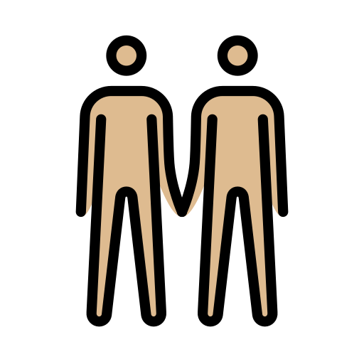 Dois Homens De Mãos Dadas: Pele Morena Clara para OpenMoji 16.0