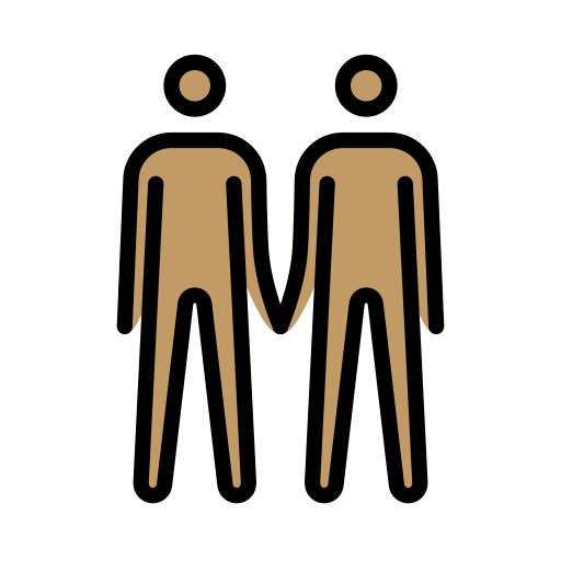 Dois Homens De Mãos Dadas: Pele Morena para OpenMoji 16.0