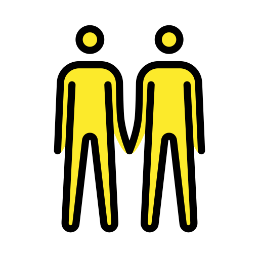 Homens que seguram as mãos para OpenMoji 16.0
