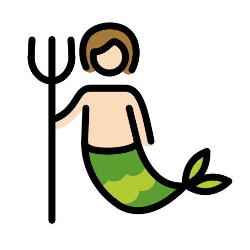 Pessoa Sereia: Pele Clara para OpenMoji 16.0