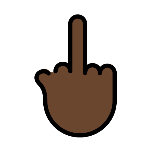 Dedo Do Meio: Pele Escura para OpenMoji 16.0