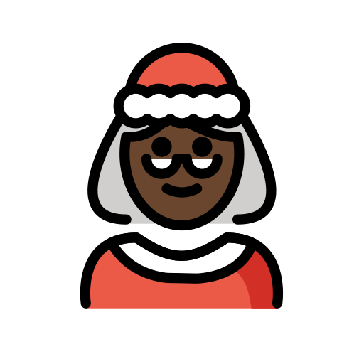 Mamãe Noel: Pele Escura para OpenMoji 16.0