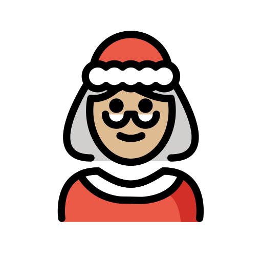 Миссис Клаус: светлый тон кожи для OpenMoji 16.0