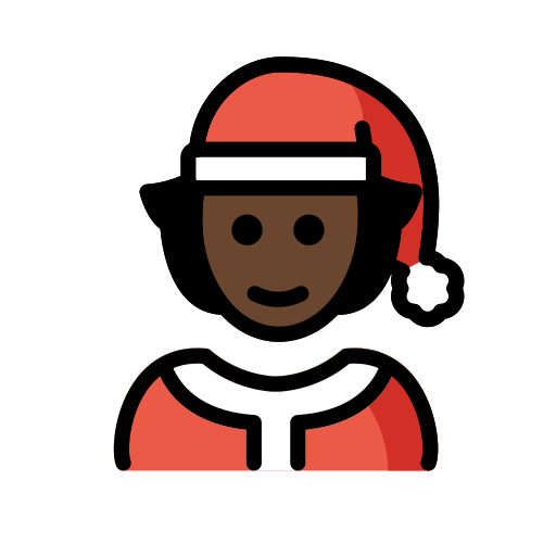 Санта: дуже темний тон шкіри для OpenMoji 16.0