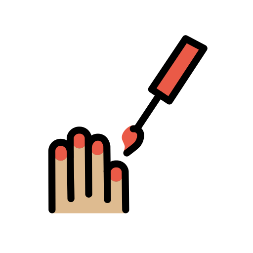 Манікюр: світлий тон шкіри для OpenMoji 16.0