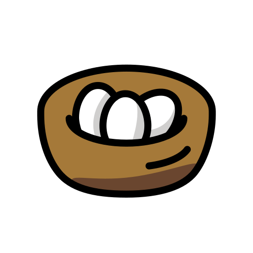 Гнездо с яйцами для OpenMoji 16.0