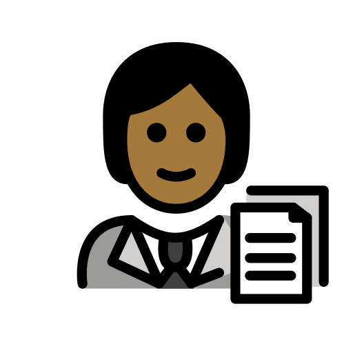 Trabalhador De Escritório: Pele Morena Escura para OpenMoji 16.0
