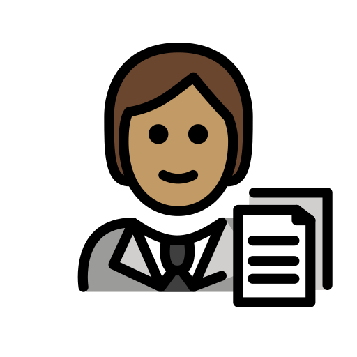 Офісний працівник: середній тон шкіри для OpenMoji 16.0