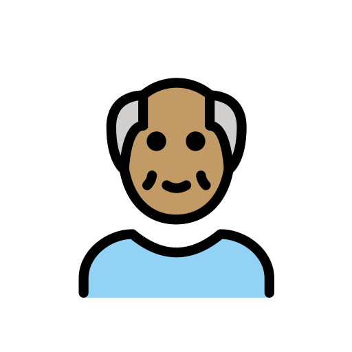 Homem Idoso: Pele Morena para OpenMoji 16.0