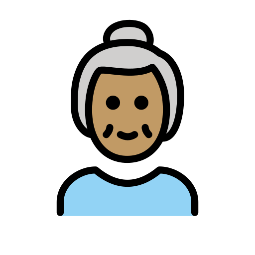 Idosa: Pele Morena para OpenMoji 16.0