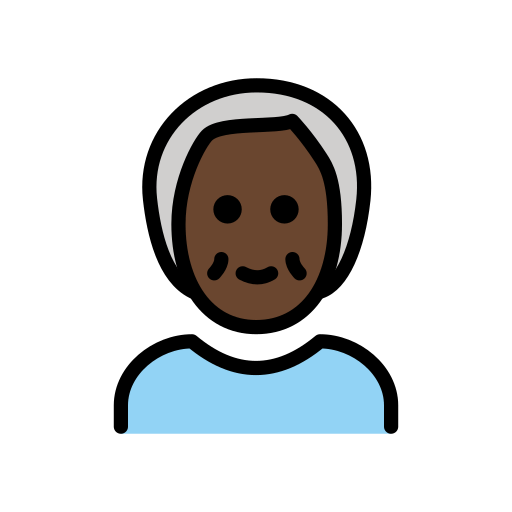 Idoso: Pele Escura para OpenMoji 16.0