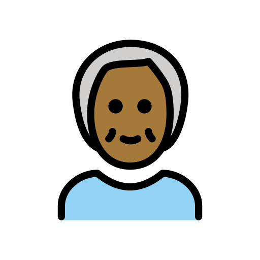 Idoso: Pele Morena Escura para OpenMoji 16.0