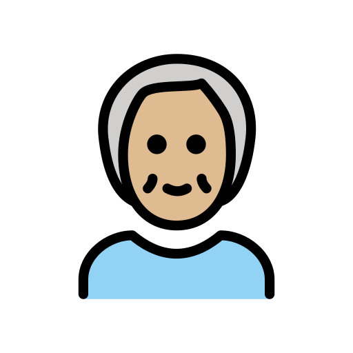 Idoso: Pele Morena Clara para OpenMoji 16.0