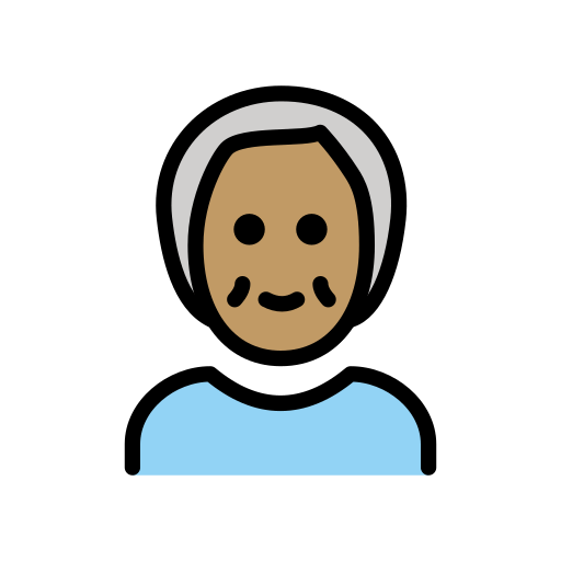 Idoso: Pele Morena para OpenMoji 16.0