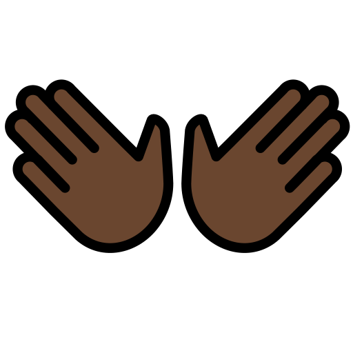 Mãos Abertas: Pele Escura para OpenMoji 16.0