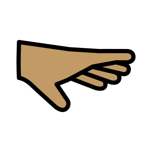 Palma Da Mão Virada Para Baixo: Pele Morena para OpenMoji 16.0