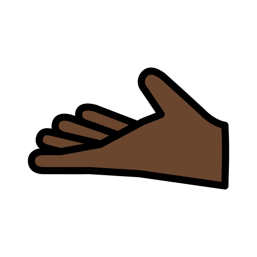 Palma Da Mão Virada Para Cima: Pele Escura para OpenMoji 16.0