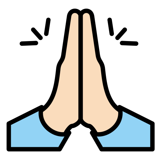 Palmas Unidas Para Cima: Pele Clara para OpenMoji 16.0