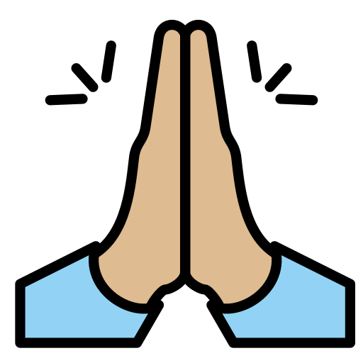 Palmas Unidas Para Cima: Pele Morena Clara para OpenMoji 16.0