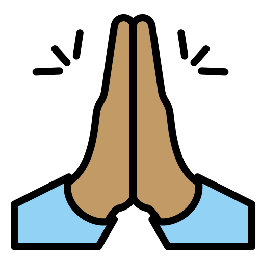 Palmas Unidas Para Cima: Pele Morena para OpenMoji 16.0