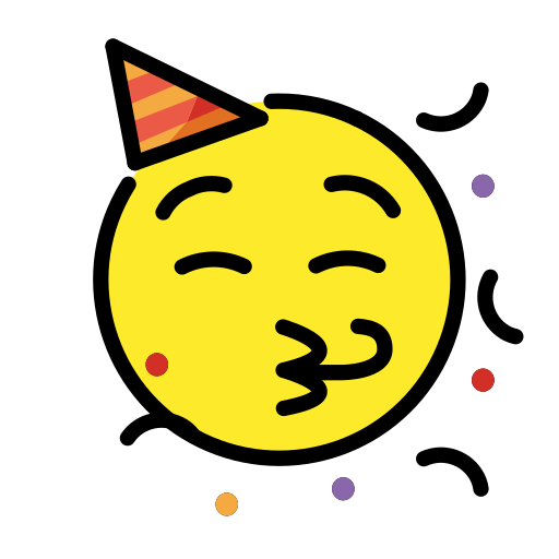 Partying Face for OpenMoji 16.0