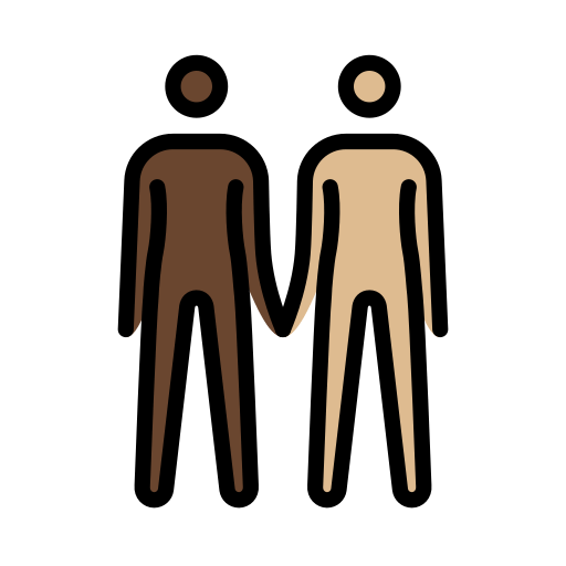 Pessoas De Mãos Dadas: Pele Escura, Pele Morena Clara para OpenMoji 16.0