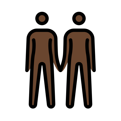 Pessoas De Mãos Dadas: Pele Escura para OpenMoji 16.0