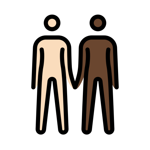 Pessoas De Mãos Dadas: Pele Clara, Pele Escura para OpenMoji 16.0