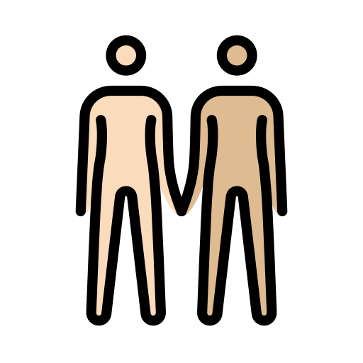 Pessoas De Mãos Dadas: Pele Clara, Pele Morena Clara para OpenMoji 16.0