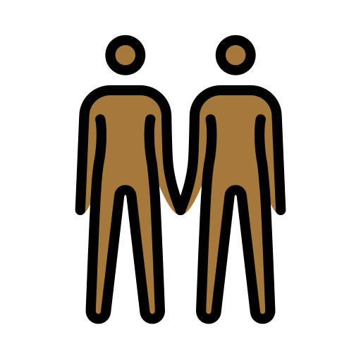 Pessoas De Mãos Dadas: Pele Morena Escura para OpenMoji 16.0