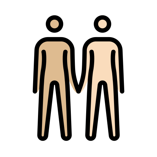 Pessoas De Mãos Dadas: Pele Morena Clara, Pele Clara para OpenMoji 16.0