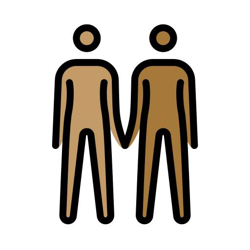 Pessoas De Mãos Dadas: Pele Morena, Pele Morena Escura para OpenMoji 16.0