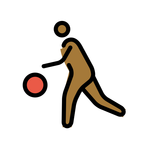 Pessoa Jogando Basquete: Pele Morena Escura para OpenMoji 16.0