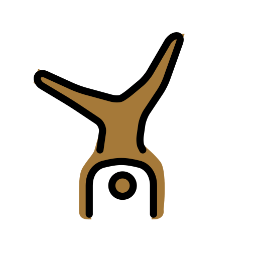 Акробатический трюк: темный тон кожи для OpenMoji 16.0