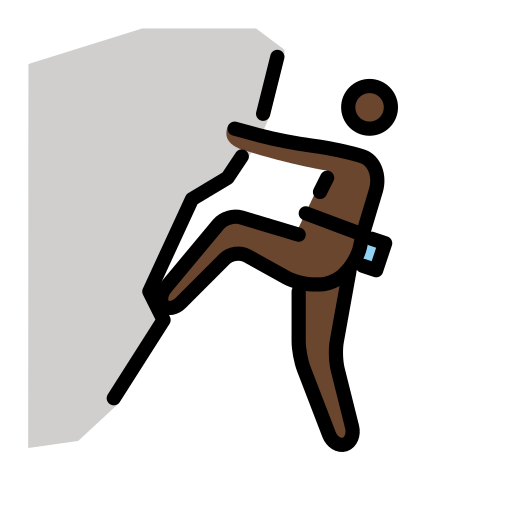 Pessoa Escalando: Pele Escura para OpenMoji 16.0