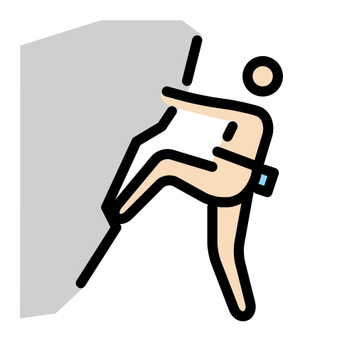 Pessoa Escalando: Pele Clara para OpenMoji 16.0
