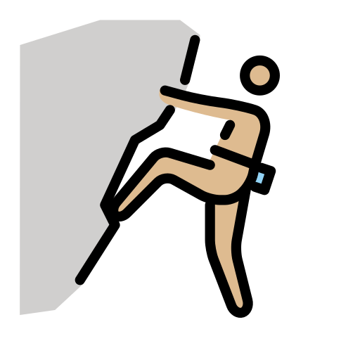 Pessoa Escalando: Pele Morena Clara para OpenMoji 16.0