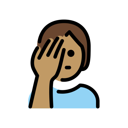 Pessoa Decepcionada: Pele Morena para OpenMoji 16.0