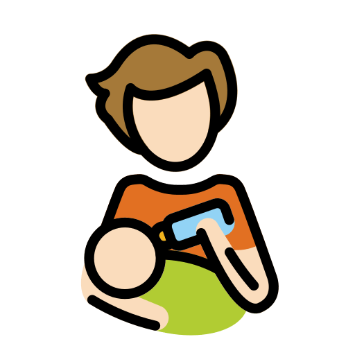 Pessoa Alimentando Bebê: Pele Clara para OpenMoji 16.0
