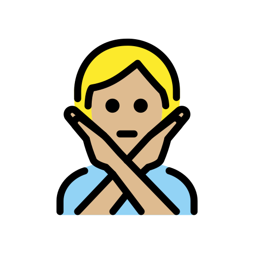 Pessoa Fazendo Gesto De “Não”: Pele Morena Clara para OpenMoji 16.0