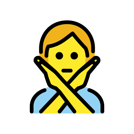Pessoa Fazendo Gesto De “Não” para OpenMoji 16.0