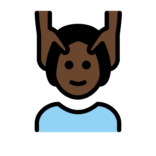 Pessoa Recebendo Massagem Facial: Pele Escura para OpenMoji 16.0