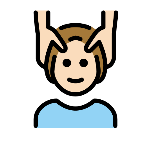 Людині масажують обличчя: дуже світлий тон шкіри для OpenMoji 16.0