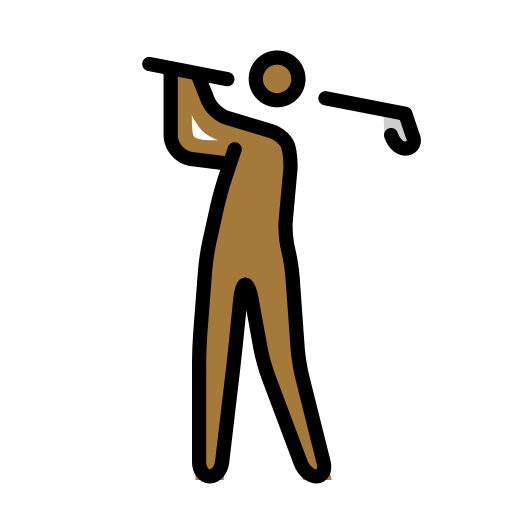 Golfista: Pele Morena Escura para OpenMoji 16.0