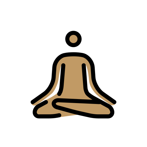Pessoa Na Posição De Lótus: Pele Morena para OpenMoji 16.0