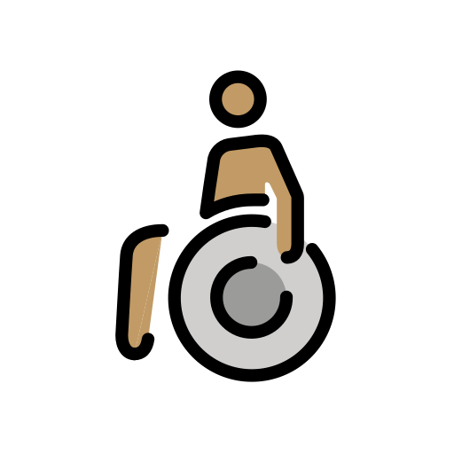 Pessoa Em Cadeira De Rodas Manual: Pele Morena para OpenMoji 16.0