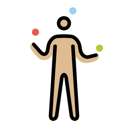 Malabarista: Pele Morena Clara para OpenMoji 16.0